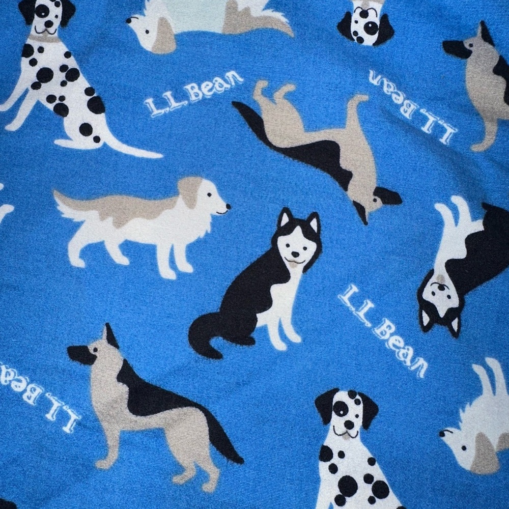 L.L. Bean Blue Pajama Bottoms with Dog Pattern - Picture 3 of 4